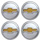 Sub Calota 51mm Gm Prata com Emblema Dourado Abs (4 Pc)