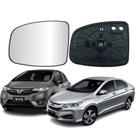 Subconjunto Lente e Base Retrovisor Honda Fit Honda City 2015/... Metagal
