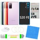 Substituição da tampa de vidro traseira+lente de câmera para Galaxy S20 FE