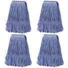 Substituição de cabeça de esfregão HiBaby Heavy Duty Blue Cotton x4