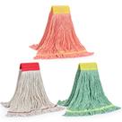 Substituição de cabeça de esfregão Matthew Cleaning, 3 peças brancas, laranja e verde