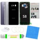 Substituição de vidro da tampa traseira para Samsung Galaxy S8 Midnight Black