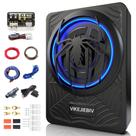 Subwoofer de carro VIKEJIEBIV, assento inferior fino de 1200 W com amplificador e luz