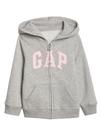 Sudadera con capucha con cremallera y logo GAP para bebés niñas gris jaspeado 18-24 meses Sudadera con capucha con cremallera y logo GAP para bebés niñas gris jaspeado 18-24 meses