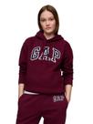 Sudadera con Capucha Logo GAP para Mujer Vino Rubí Talla XXL