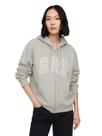 Sudadera con Capucha para Mujer GAP con Cierre Completo Gris Jaspeado M