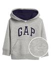 Sudadera con Capucha Pullover Logo GAP Gris Claro Jaspeado 6-12 Meses