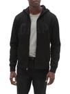 Sudadera con Capucha y Cierre con Logo GAP para Hombre en Negro Verdadero Sudadera con Capucha y Cierre con Logo GAP para Hombre en Negro Verdadero