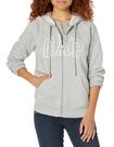 Sudadera con Capucha y Cierre Logo GAP para Mujer en Gris Claro Jaspeado