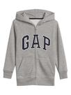 Sudadera con Capucha y Cierre Logo GAP para Niños en Gris Claro Jaspeado Sudadera con Capucha y Cierre Logo GAP para Niños en Gris Claro Jaspeado