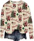Sudadera GREFLYING Vintage de Navidad Ligera Talla S