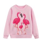 Sudadera NUBEEHOHO para Niñas Pequeñas, Manga Larga, Color Rosa con Flamenco