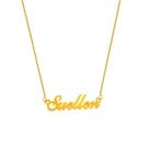 Suellen colar de nome folheado a ouro