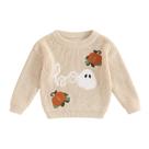 Suéter Afunbaby Pumpkin Ghost Knit para crianças de 2 a 3 anos Suéter Afunbaby Pumpkin Ghost Knit para crianças de 2 a 3 anos