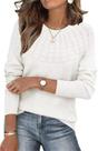 Suéter ANFTFH Fashion Pulôver Leve Tricotado Branco XXL Suéter ANFTFH Fashion Pulôver Leve Tricotado Branco XXL