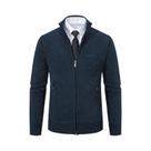 Suéter Cardigã Masculino Grosso E Quente Com Gola Alta, Casual E Solto, Para Primavera, Outono E