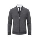 Suéter Cardigã Masculino Grosso E Quente Com Gola Alta, Casual E Solto, Para Primavera, Outono E