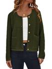 Suéter Cardigan de Punto PRETTYGARDEN Verde Militar XL