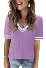 Suéter casual elegante Kistore feminino roxo de verão 2GG Suéter casual elegante Kistore feminino roxo de verão 2GG
