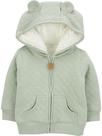 Suéter com capuz para bebês Simple Joys by Carter's Green Suéter com capuz para bebês Simple Joys by Carter's Green