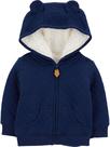 Suéter com capuz para bebês Simple Joys by Carter's Navy 0-3M