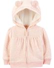 Suéter com capuz para bebês Simple Joys by Carter's Pink 0-3M