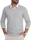 Suéter CRYSULLY masculino com decote em V, pulôver tricotado branco S Suéter CRYSULLY masculino com decote em V, pulôver tricotado branco S