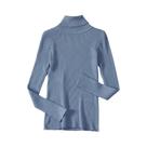 Suéter De Gola Alta Em Cashmere Macio Para Mulheres, Tricô Básico Sólido, Top Casual De Outono E