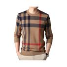 Suéter De Lã Luxuoso Masculino Para Outono E Inverno, Marca Designer, Gola Redonda, Pullover