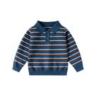 Suéter de malha listrado para meninos Fvzbovte azul escuro 18-24M Suéter de malha listrado para meninos Fvzbovte azul escuro 18-24M