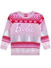 Suéter de Natal Barbie para Meninas - Rosa - 10 Anos