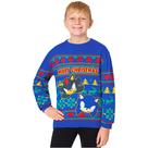Suéter de Natal Infantil Sonic The Hedgehog Azul 7-8 Anos