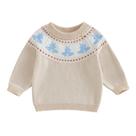 Suéter de Natal Motlapol Toddler Baby 6-9 meses com estampa de árvore