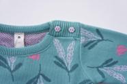 Sueter de Tricot Baby Infantil Mini Lady Estampado Lavanda Quentinho
