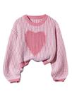 Suéter feminino BEAUDRM, lindo laço, gola redonda, solto, rosa claro, 8Y