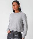 Suéter Feminino Chenille Textura Marisa Cinza
