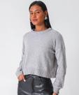 Suéter Feminino Chenille Textura Marisa Cinza