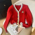 Suéter Feminino De Cashmere Com Decote Em V, Tricô Quente Para Outono/Inverno, Blusa Torcida