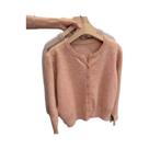 Suéter Feminino De Cashmere Curto Em Tricô Com Gola Redonda, Quente E Casual, Estilo Coreano Suéter Feminino De Cashmere Curto Em Tricô Com Gola Redonda, Quente E Casual, Estilo Coreano