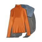 Suéter Feminino De Cashmere Macio Com Gola Alta, Pullover Básico De Tricô Para O Outono, Blusa