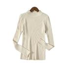 Suéter Feminino de Caxemira com Gola Alta - Pulôver de Malha Macia para Outono/Inverno