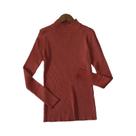 Suéter Feminino de Caxemira com Gola Alta - Pulôver de Malha Macia para Outono/Inverno
