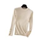 Suéter Feminino De Gola Alta Com Manga Longa, Ajuste Slim, Tricô Macio, Pullover Para Outono E Suéter Feminino De Gola Alta Com Manga Longa, Ajuste Slim, Tricô Macio, Pullover Para Outono E