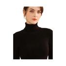 Suéter Feminino De Inverno Térmico Listrado Com Gola Alta, Tricô De Manga Longa, Blusa Quente Para