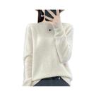 Suéter Feminino De Lã Com Gola Redonda, Manga Longa, Tricô, Elegante, Versátil E Caimento Solto Suéter Feminino De Lã Com Gola Redonda, Manga Longa, Tricô, Elegante, Versátil E Caimento Solto