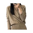 Suéter Feminino De Lã Merino 100% Tricotado, Blusa Solta Sexy Para Outono Inverno, Pulôver De
