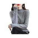 Suéter Feminino De Lã Merino E Cashmere Com Gola Alta, Manga Longa, Quente, Para Outono E Inverno