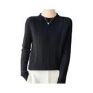 Suéter Feminino De Lã Para Outono E Inverno, Gola Redonda, Manga Longa, Moda Coreana