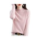 Suéter Feminino De Lã Pura 100% Com Gola Alta, Pulôver De Cashmere, Top Casual Em 19 Cores