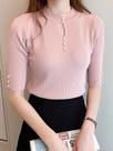 Suéter Feminino De Malha Manga Curta Primavera Outono Moda Coreana Casual Slim Pulôver